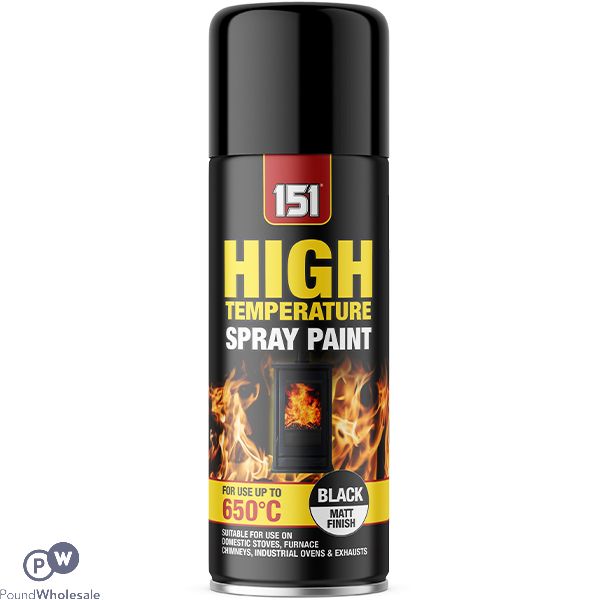 151 Black Matt High Temperature Spray Paint 400ml