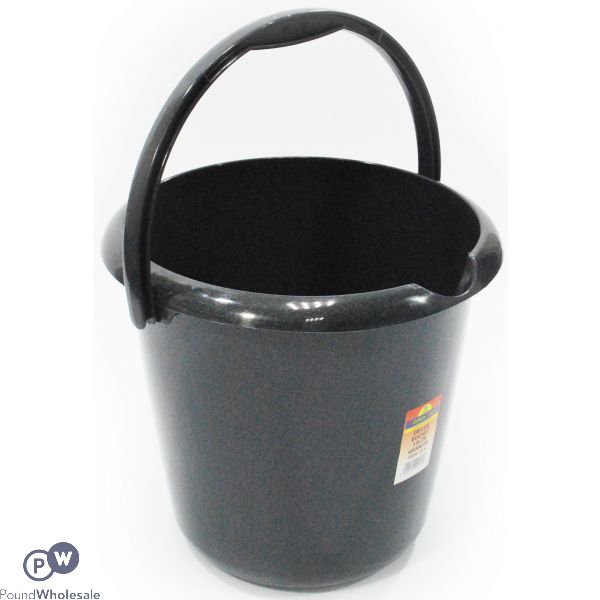 Round Bucket Graphite 13l