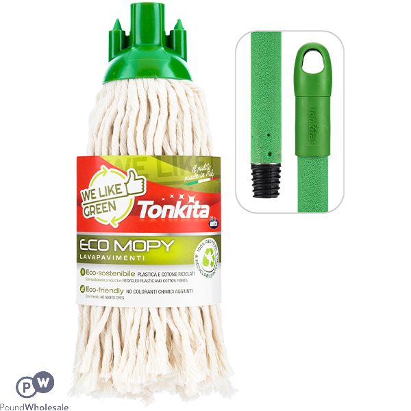 Tonkita Green Eco Cotton Mop & Handle