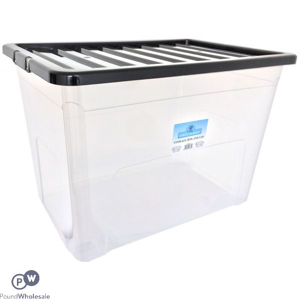 Plastic Storage Box With Lid Extra Large 70 Ltr