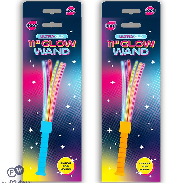 Hoot Ultra-Glo Glow Wand 11" Assorted Colours