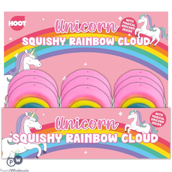 Hoot Squishy Rainbow Cloud With Unicorn CDU