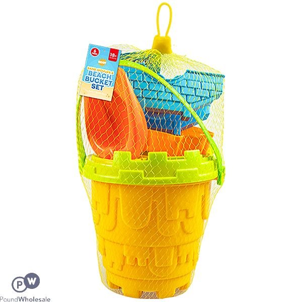 Hoot Beach Sandcastle Bucket Set 6pc