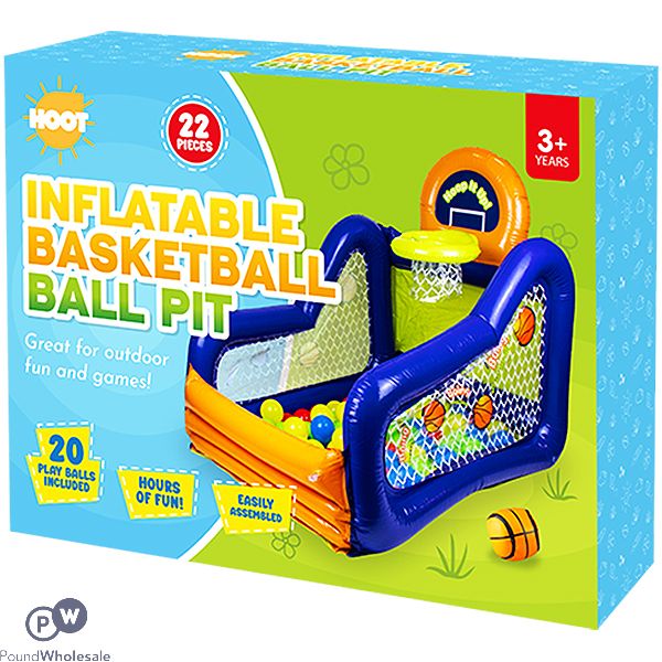 Hoot Inflatable Basketball Ball Pit 22pc