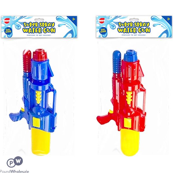 Hoot Super Spray Water Gun Assorted Colours