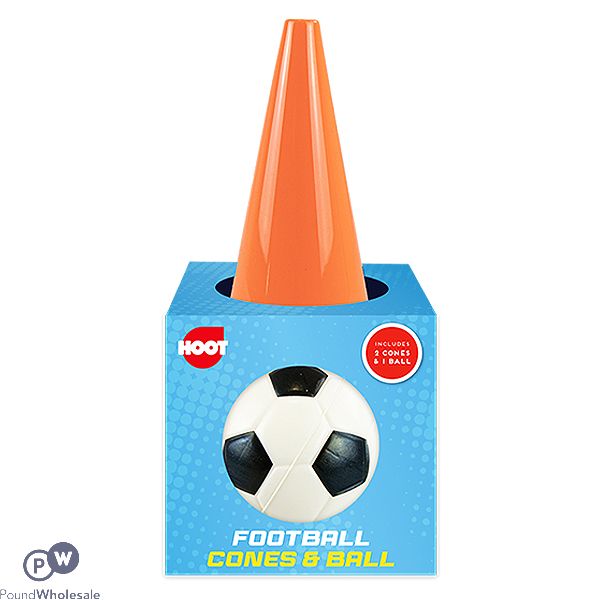 Hoot Football Cones & Ball Play Set 3pc