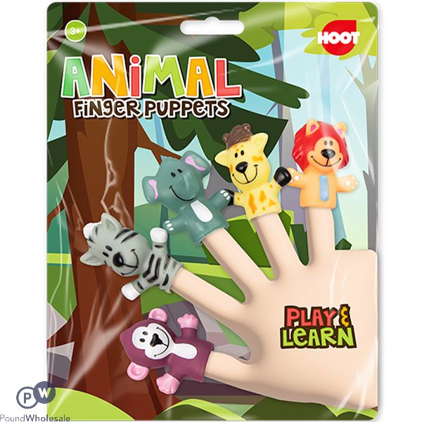 Hoot Animal Finger Puppets 5 Pack