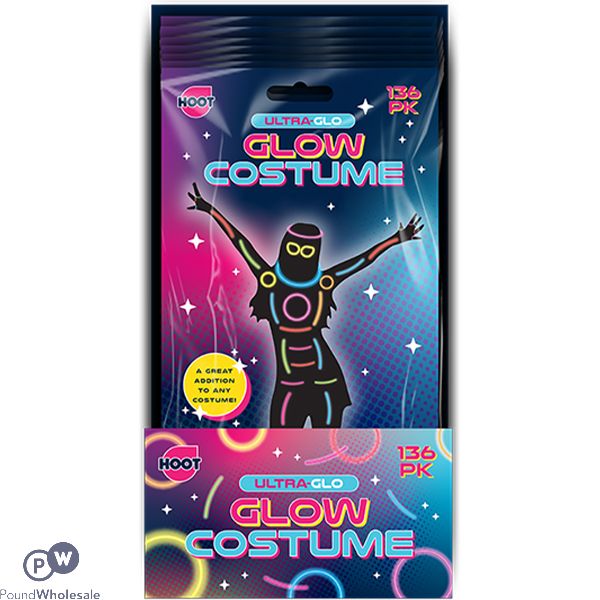 Hoot Ultra-glo Glow Costume 136 Pack Cdu