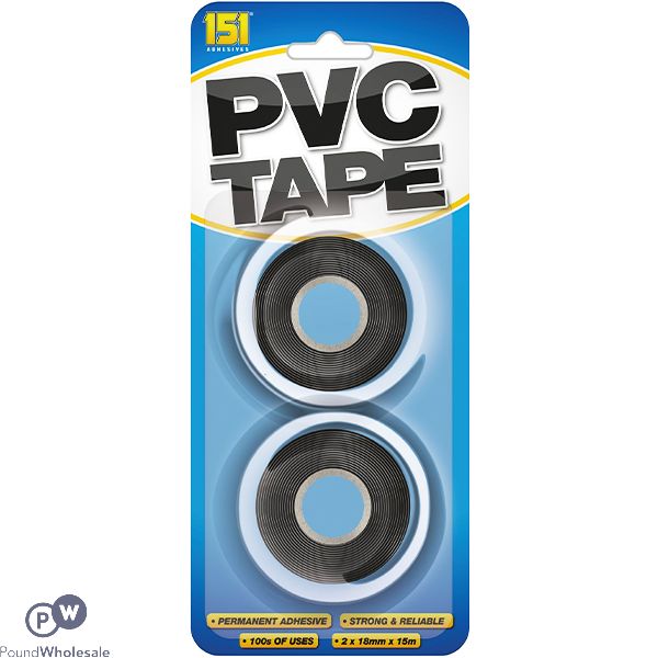 151 PVC Tape 18mm X 15m 2 Pack