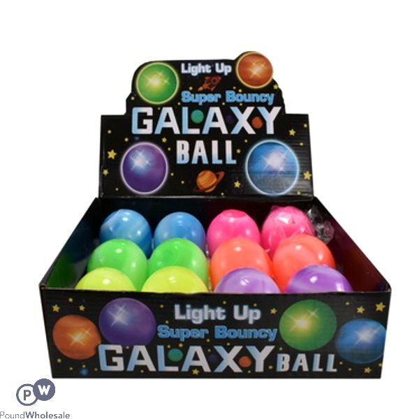 Super Light Up Bouncy Galaxy Ball 65mm