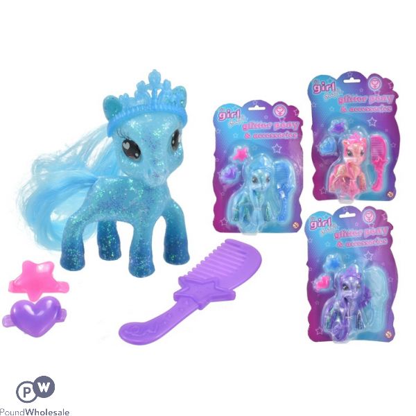 It's Girl Stuff Glitter Pony & Accessories