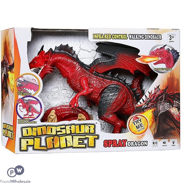 Rc Infrared Walking Dinosaur With Light, Atomisation & Sound