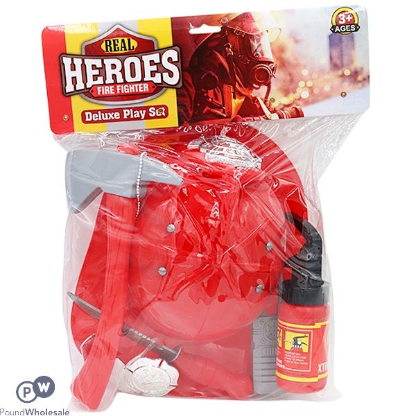 Firefighter Helmet & Accessories Play Set