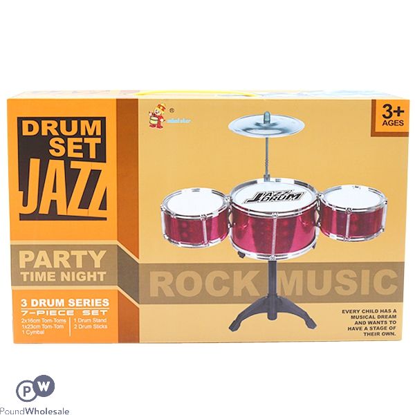 Drum-kit 7pc With 3 Drums & Cymbal