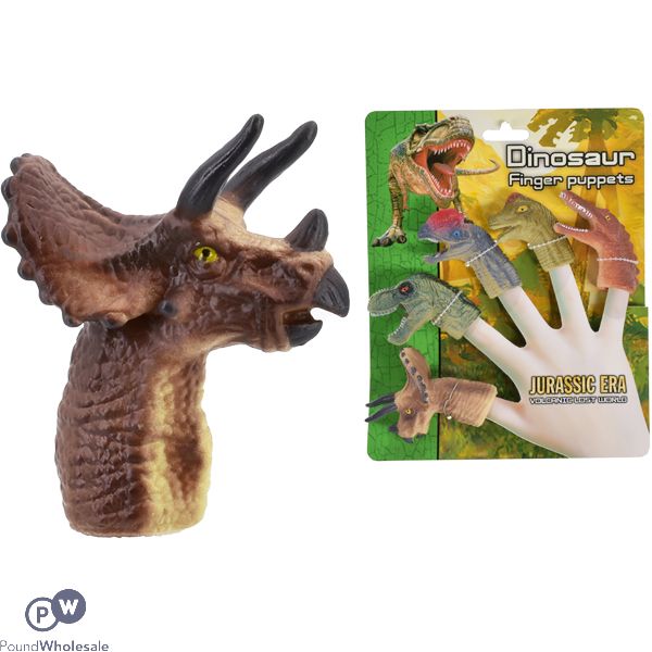 Jurassic Era Dinosaur Finger Puppets 5 Pack