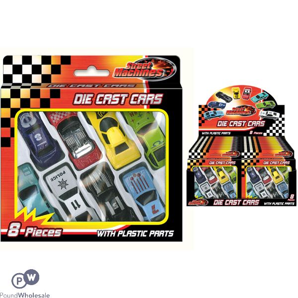 Street Machines Die-cast Cars 8 Pack Cdu