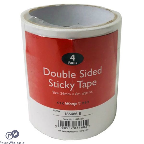 Double Sided Sticky Tape 4 Rolls