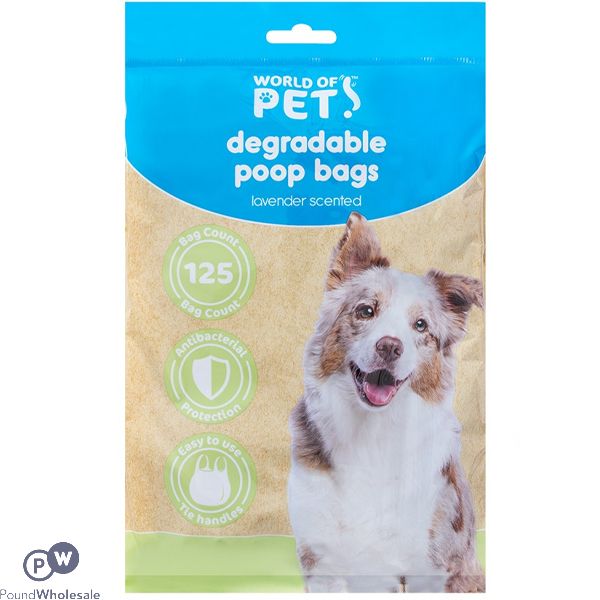 World Of Pets Antibacterial Degradable Poop Bags 125 Pack