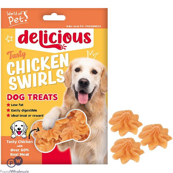 World Of Pets Chicken Swirl Dog Treats 80g