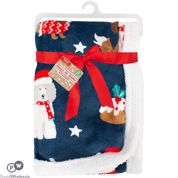 Smart Choice Sherpa Christmas Pet Blanket 90cm X 70cm