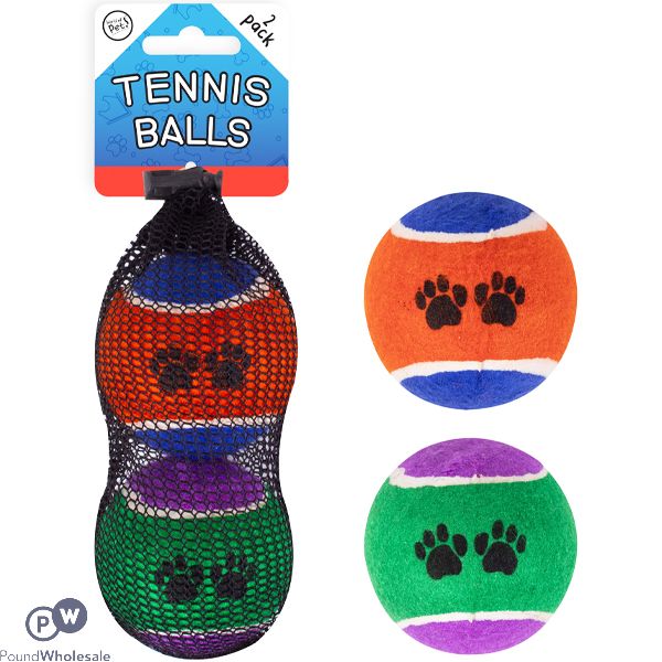 World Of Pets Dog Tennis Balls 6.5cm 2 Pack