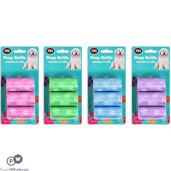 World Of Pets Clean Up Refills 3 Pack 4 Assorted Colours