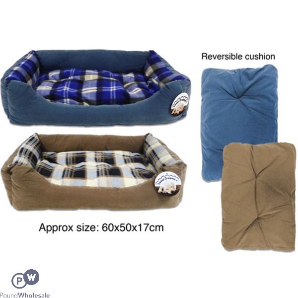 Pet Bed Suede/check (medium)