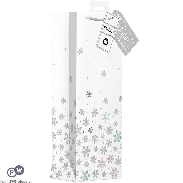 Giftmaker Ice & Snowflakes Gift Bag Bottle