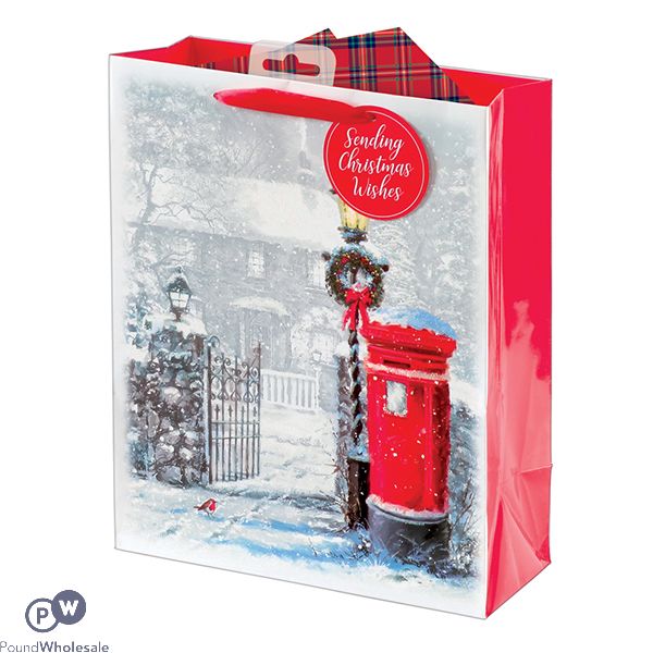 Giftmaker Christmas Post Box Gift Bag Large