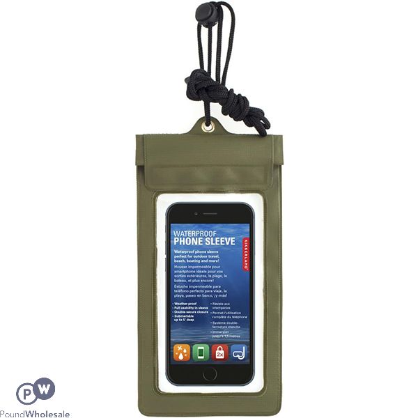 Kikkerland Green Waterproof Mobile Phone Bag Cdu