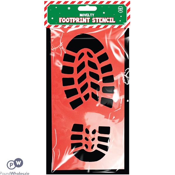 Christmas Novelty Santa's Footprint Stencil