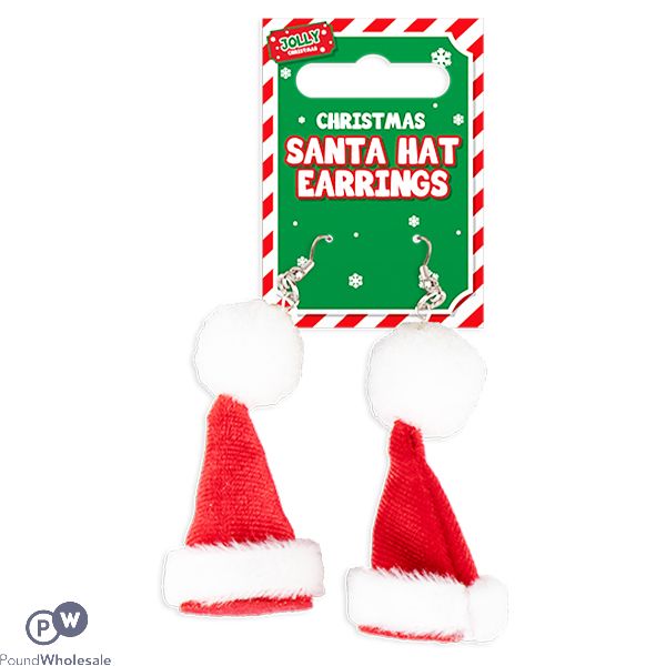 Christmas Novelty Santa Hat Earrings