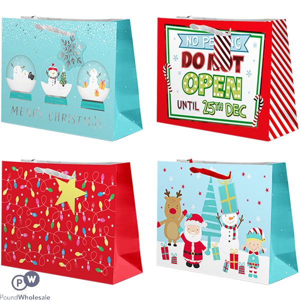 Christmas Cute Luxury Large Gift Bag Assorted