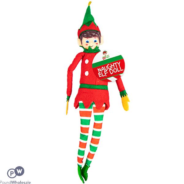 Christmas Naughty Elf Doll 12"