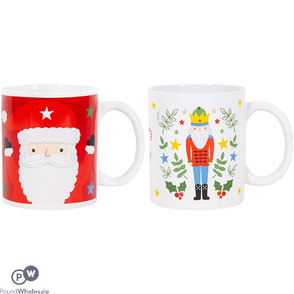 Christmas Santa & The Nutcracker Mug 11oz Assorted