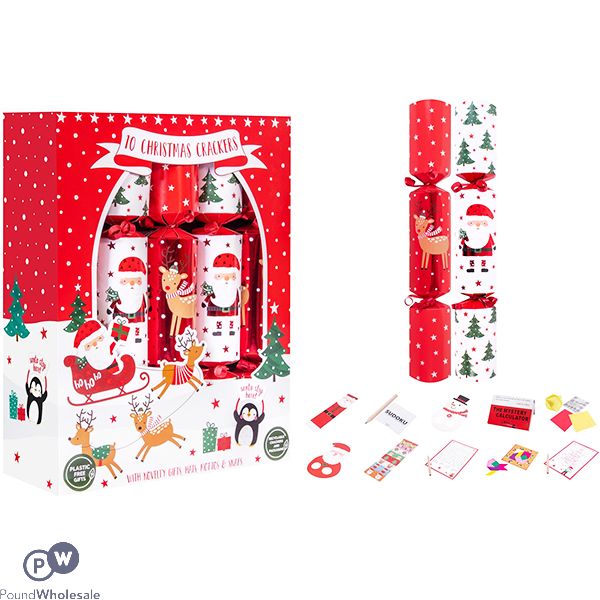 Christmas Family Santa Crackers 12" 10 Pack