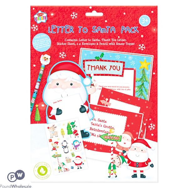 Kids Create Letter To Santa Pack With Pencil