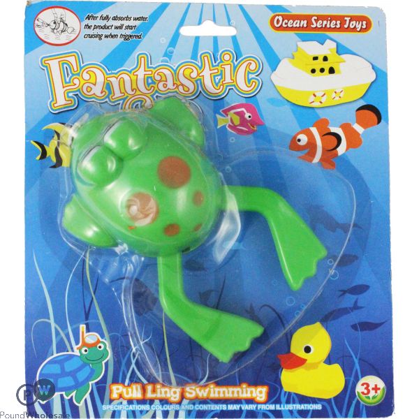 Fantastic Sea Pull Line Swimming Frog Bath Toy