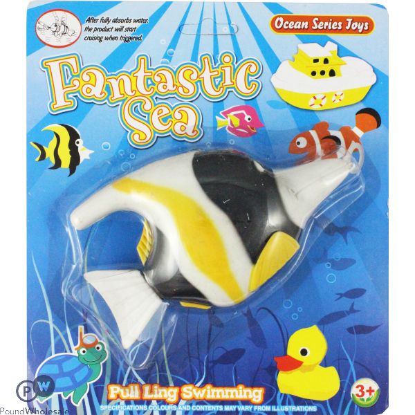 Fantastic Sea Pull Line Swimming Fish Bath Toy (19cm X 20.4cm)