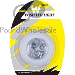 Wholesale Push Led Light With Adhesive Backing Requires 3xaaa Batteries 