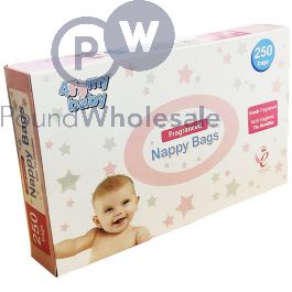 Wholesale 4 My Baby Fragranced Nappy Bags With Tie Handles 250 Pack ...