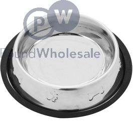 Wholesale Smart Choice Anti skid Stainless Steel Dog Bowl 400ml Pound Wholesale