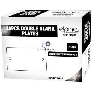 Elpine 2-gang White Double Blanking Plates