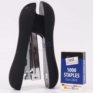 Just Stationery Easy Grip Desk Stapler Set