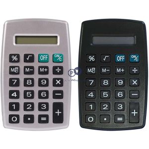 Just Stationery Black & Silver Pocket Calculator