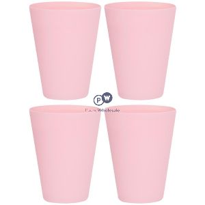 Bello Pink Plastic Tumblers 300ml 4 Pack