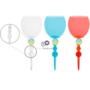 Bello Plastic Floating Beach Outdoor Wine Glass 12oz Cdu Assorted Colours