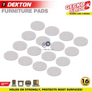 Dekton Gecko Slide White Furniture Pads 16pc