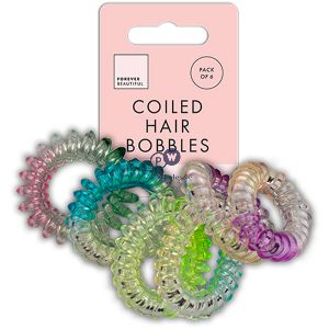 Forever Beautiful Multicoloured Coiled Hair Bobbles 6 Pack Cdu