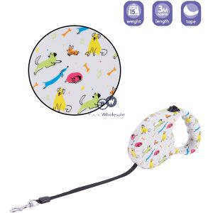 Smart Choice 15kg Printed Retractable Tape Dog Lead 3m